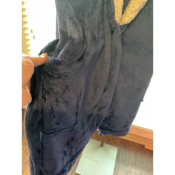 U.S. Polo Assn. Plush Robe Sherpa Collar Belted Pockets Loungewear L/G - Picture 5 of 10